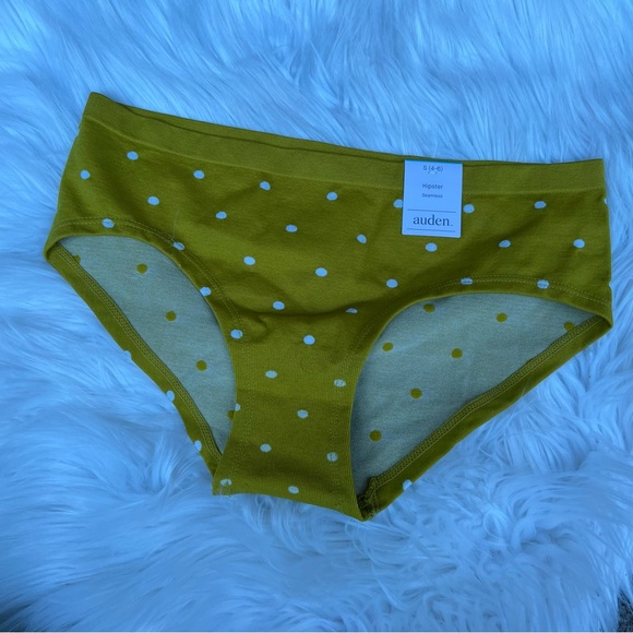 Auden Intimates & Sleepwear Auden Mustard Yellow And White Polka Dot Hipster Panties Poshmark